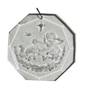 Vintage 3D Nativity Clear Christmas Ornament